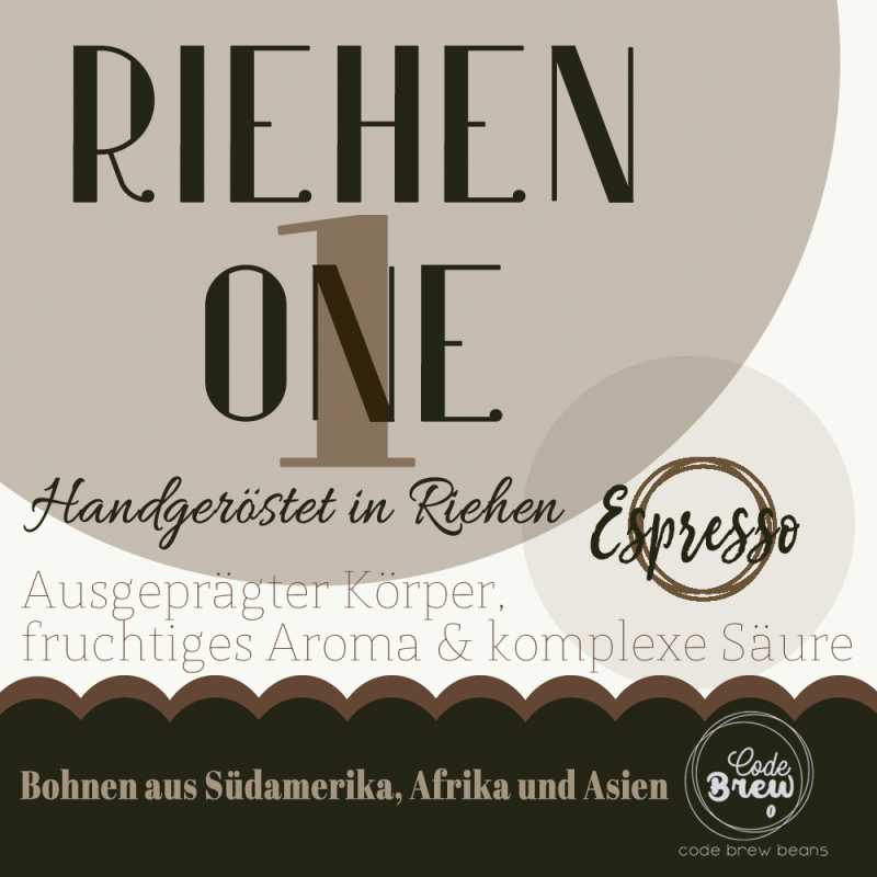 Riehen 1. Klassische fruchtige Espresso Mischung.