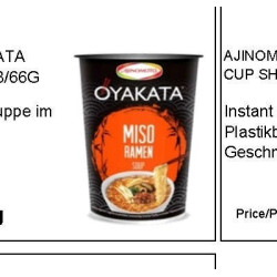 AJINOMOTO OYAKATA RAMEN CUP MISO 66G